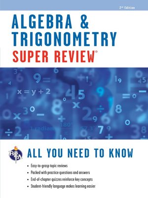 cover image of Algebra & Trigonometry Super Review